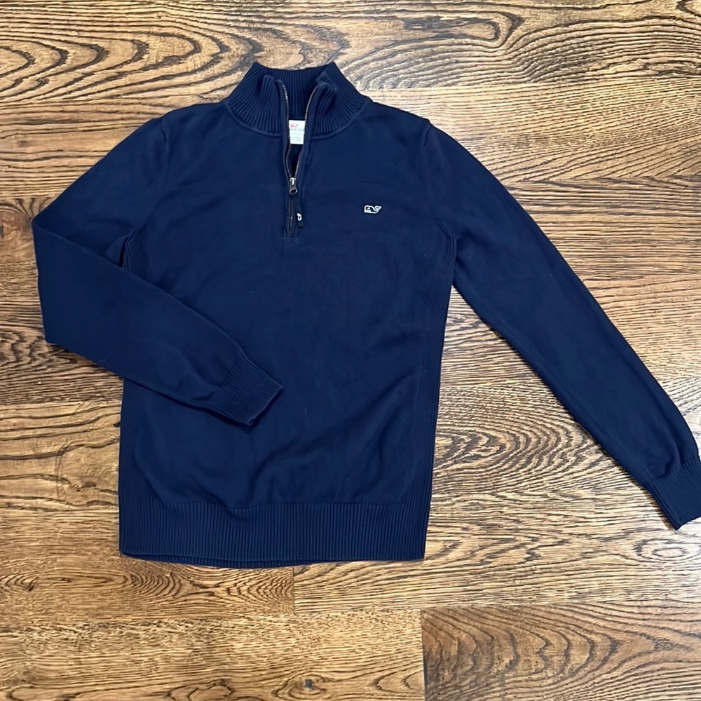 Vineyard Vines 3/4 Zip Sweater Navy Small